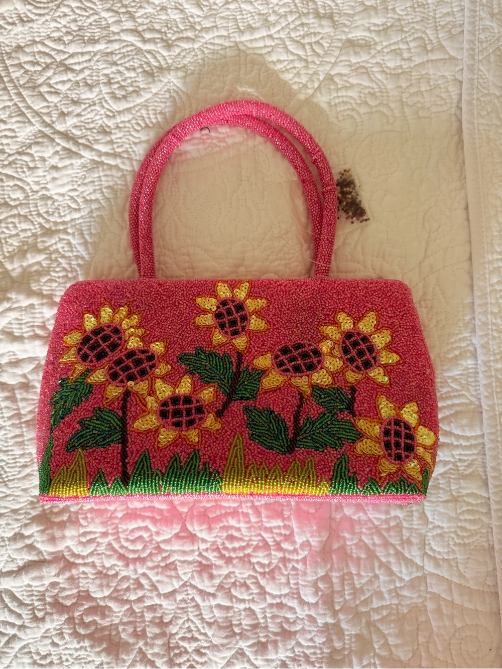 Pink Beaded Sunflower Handbag - Women Bags - Picture 2 of 4